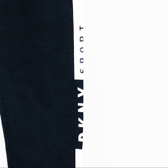 DKNY Black & White Workout Leggings Size Medium - Picture 3 of 6